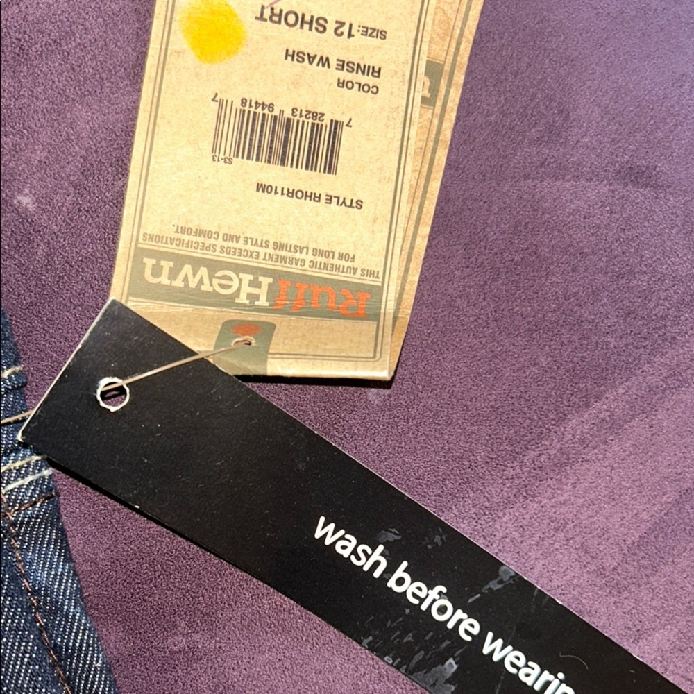 nwt Ruff Hewn Size 12Short Dark Straight Leg Jeans - Picture 9 of 10